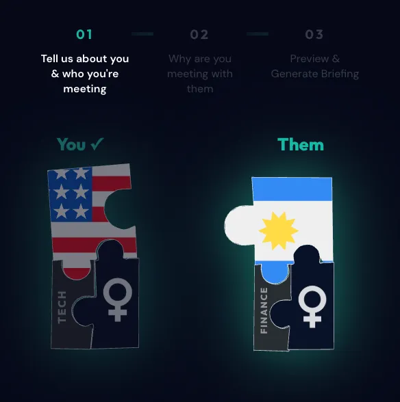 CONNECT step one: tell us about you and who you're meeting